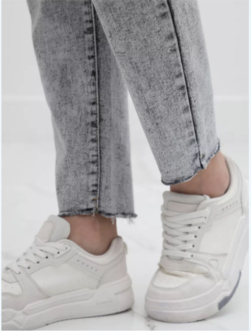 Джинсы момы укороченные с высокой посадкой, Артикул: 129680 - Liketon фото 3