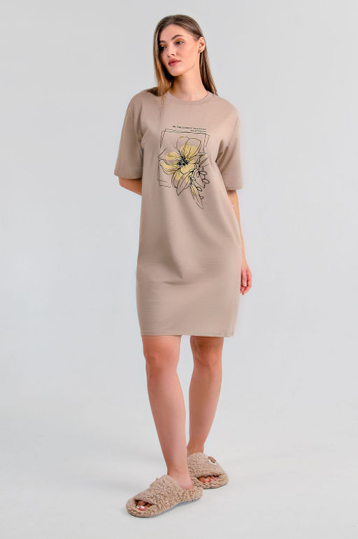 Арт. 4141 Туника женская 44-54 (6 шт) Цвет:кофейный