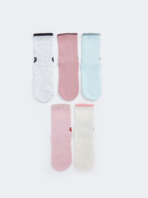 Desenli K?z ?ocuk Soket ?orap 5li - Waikiki фото 2