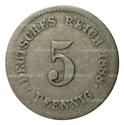 5 пфеннигов 1888 года J Германия