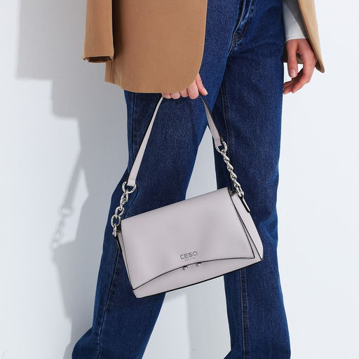 Сумка-мессенджер на магнитах, цвет серо-сиреневый - Simaland фото 8