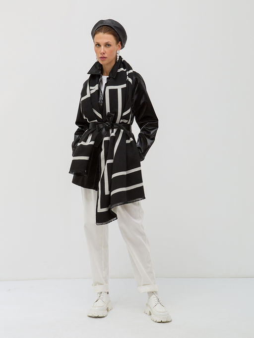 В составе шерсть и кашемир! теплый двусторонний палантин - Tantino фото 4