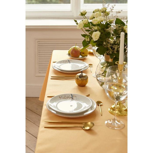 Скатерть Этель Cozy 150*250 +/-3см, цв.бежевый, пл. 192 г/м2, хл с ВГМО  фото 6