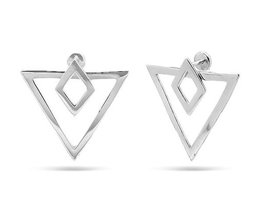 Моносерьги из серебра без вставки, Ю-26009р