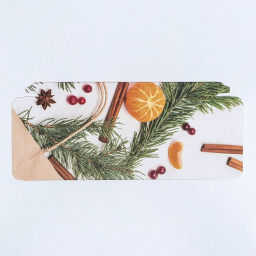 Цена за 5 шт. Коробка для шоколада новогодняя «Мандарины», 17×8×1.4 см