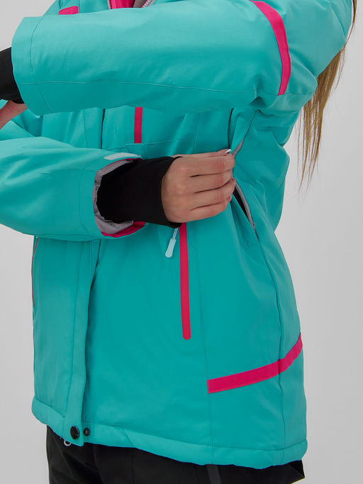 Горнолыжный костюм женский зимний бирюзового цвета 07091Br - Chunmai фото 16