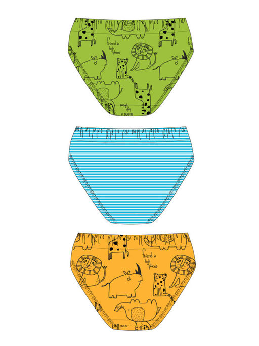 Трусы-брифы PlayToday Safari для мальчика набор 3 шт хлопок с эластаном зеленый  фото 3