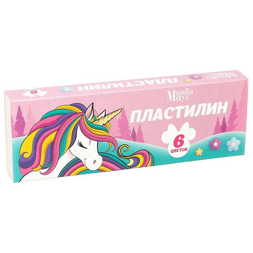 Пластилин 6 цветов 90 г Минни и Единорог