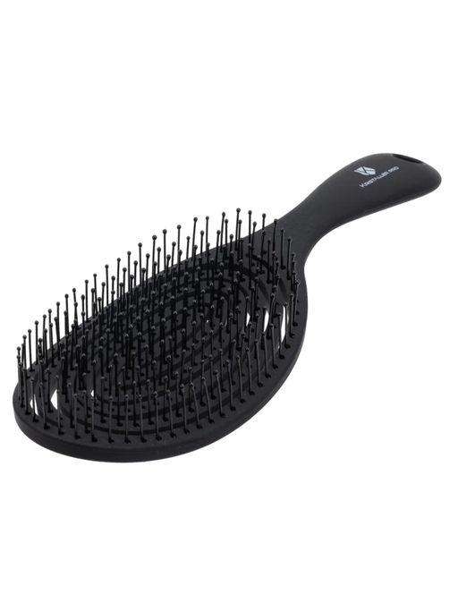 Kristaller Расческа для волос продувная / Улитка 2193, нейлоновые штифты, 23 см, черный