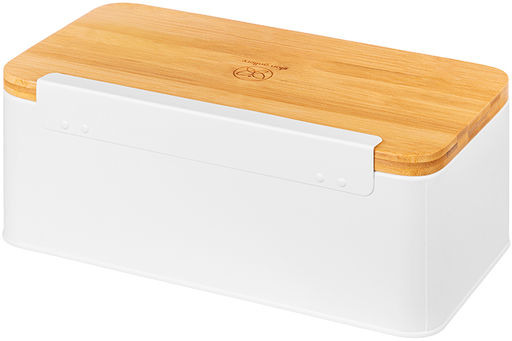 Хлебница 33*18*13 см Белая с бамбуковой крышкой-доской - Elan gallery фото 7