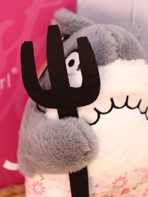 Мягкая игрушка "Shark with fork", pink, 23 см