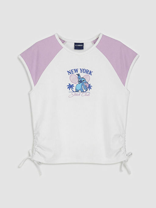 Stitch Bask?l? K?z ?ocuk Soft Touch Ti??rt