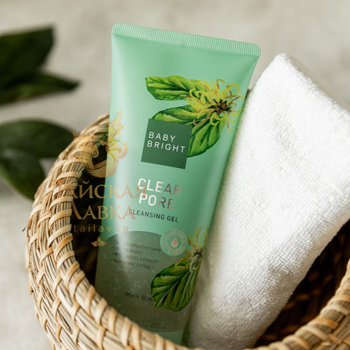 Гель для Умывания с Жожоба, Гамамелисом и Сахарным Тростником Чистые Поры BABY BRIGHT, 185 гр