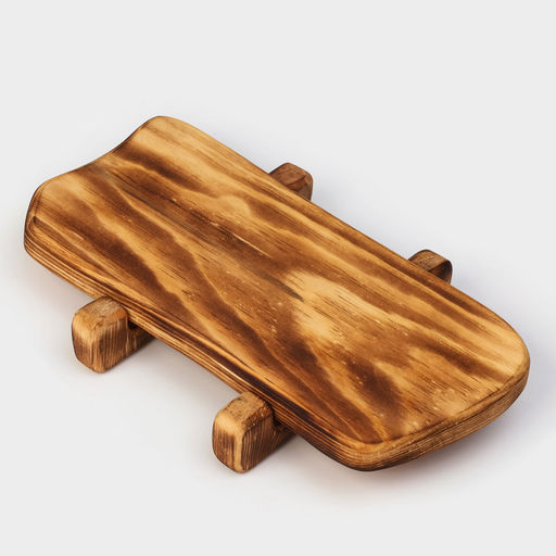 Доска разделочная деревянная для подачи на ножках в обжиге Wild Kitchen, 31×14.5×7 см, цельный массив кедра