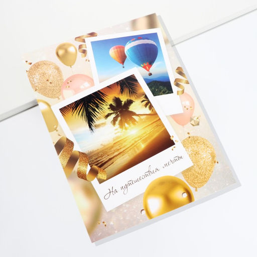 Конверт для денег, открытка на День Рождения, 6 листов, 16.5×21.5 см «С днем рождения»