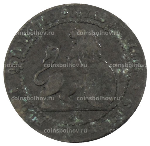 Монета 2 сентимо 1870 года Испания