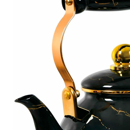 Чайник эмаль ZEIDAN 1.3 л подходит д/индукции,Black marble арт.Z-4536