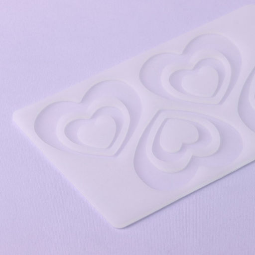 Цена за 4 шт. Форма для шоколада Сердцем к сердцу, силикон, 4 ячейки, 19?11.5?0.3 см, прозрачная - Simaland фото 2
