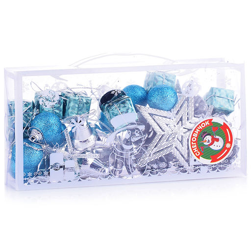 Набор новогодних украшений "Снежное великолепие" (34шт*3см)