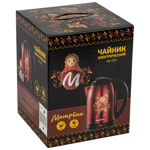 Чайник МАТРЕНА МА-005 (2,0 л) стальной, арт. 006752, 005413, 006751
