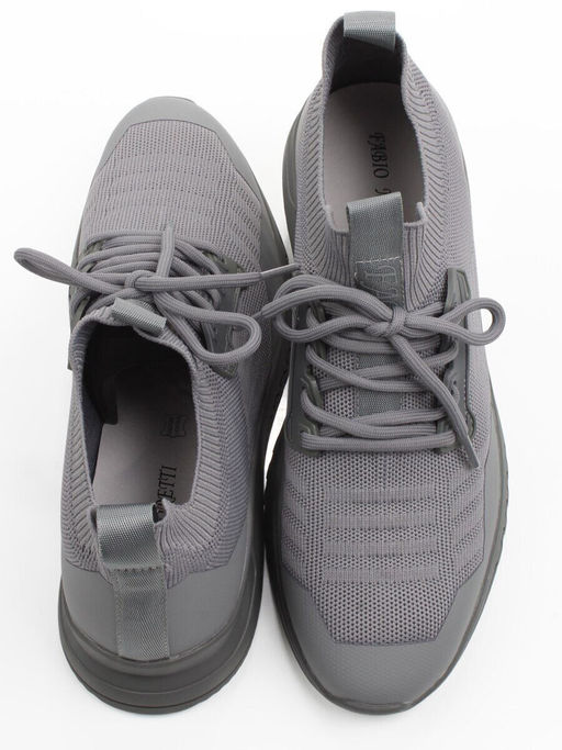 03-1000-4 GREY Кроссовки-носки мужские Снокеры (эластичный текстиль) - Фабричный китай фото 6