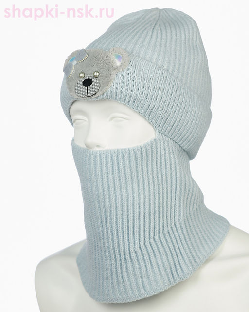 01-31-R Балаклава-шлем для девочки (50-52)
