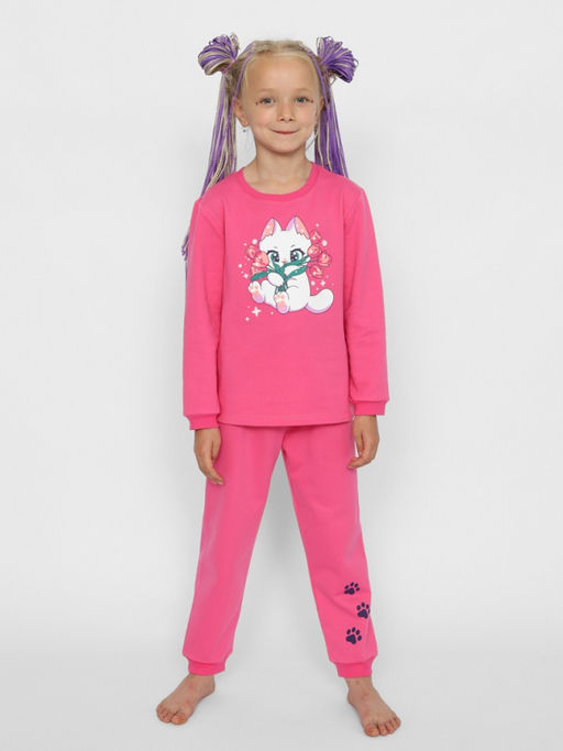 CRB wear/CWKG 50152-46 Комплект для девочки (джемпер, брюки),циклама/Ex.Cherubino