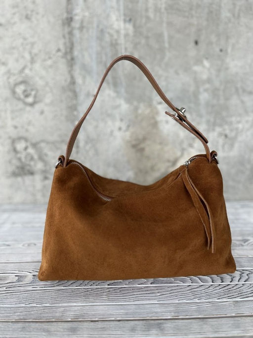 Женская замшевая сумка 8088-8 Рыжий - Sergio valentini фото 2