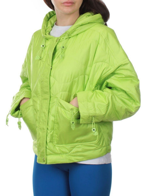 23-022 LT. GREEN Куртка оверсайз демисезонная женская (синтепон 100 гр.) - Fashion фото 5