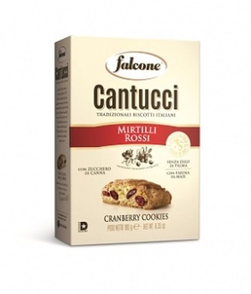 Печенье сахарное Кантуччи с клюквой "falcone" (0,180 кг)
