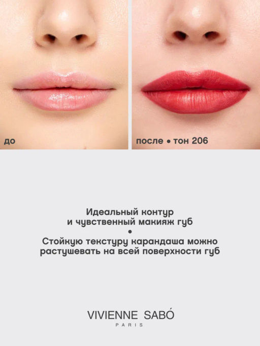Vivienne Sabo Карандаш для губ Jolies Levres тон 206  фото 7