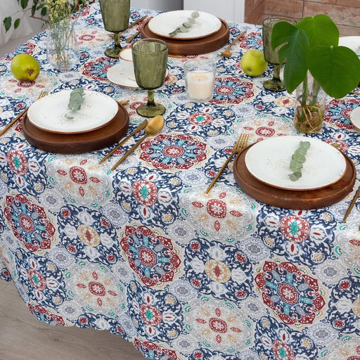 Скатерть Доляна Узоры 145х300 см, 100% п/э  фото 3