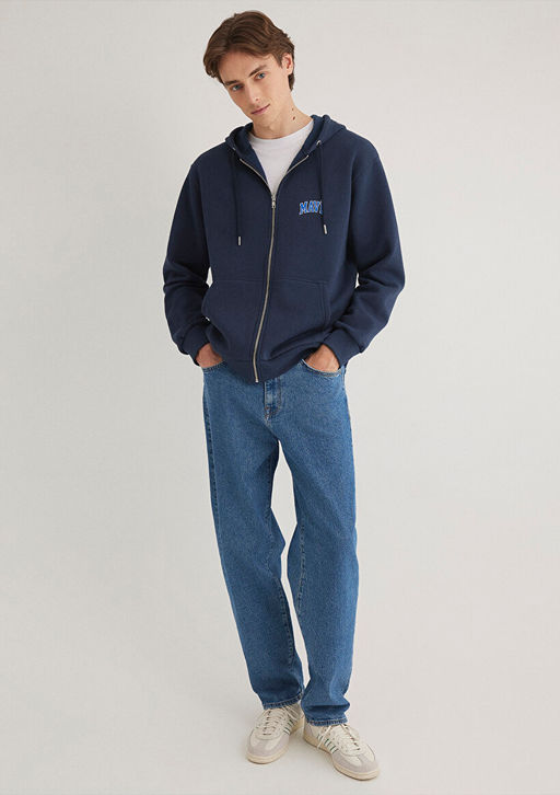 Mavi Logo Bask?l? Fermuarl? Lacivert Sweatshirt  фото 2