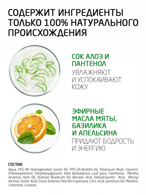 Mi-Ri-Ne Дезодорант-спрей для тела Минеральный Баланс бодрости 50мл (Россия)