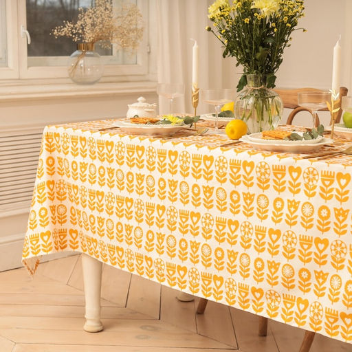 Скатерть «Этель» Yellow garden, 146×180 см, 100% хлопок, саржа 190 г/м²
