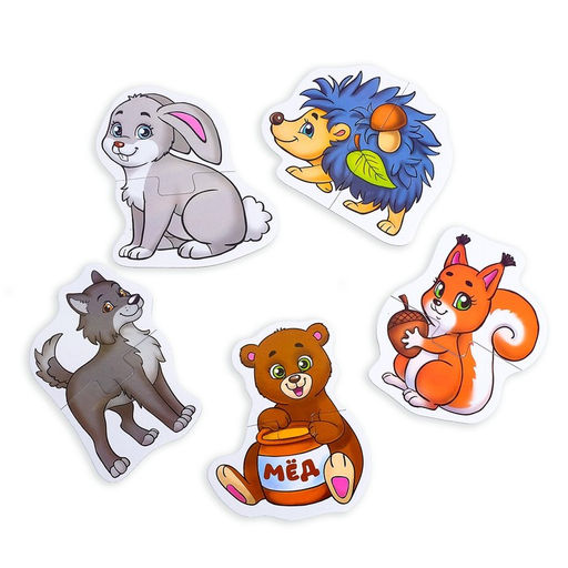 Макси-пазлы Лесные животные - Puzzle time фото 2