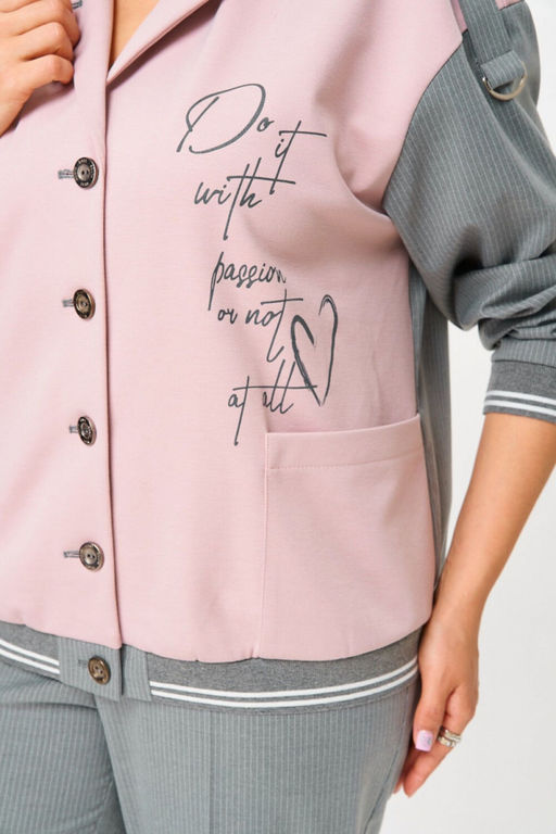 Костюм Aira Style 24231 серый+пудра