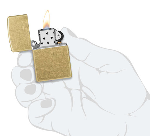 Зажигалка ZIPPO с покрытием поцарапанная латунь | Street Brass, 48267  фото 5