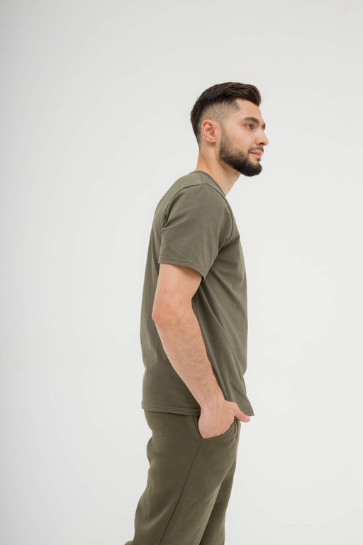 178 Футболка базовая, хаки - Knitka wear фото 6