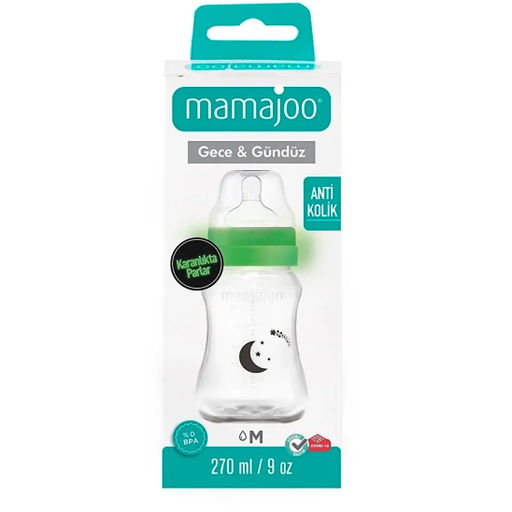 Бутылочка для кормления антиколиковая 6 м+ День и Ночь Night&Day Feeding Bottle , 270 мл 7124968 - Mamajoo фото 3