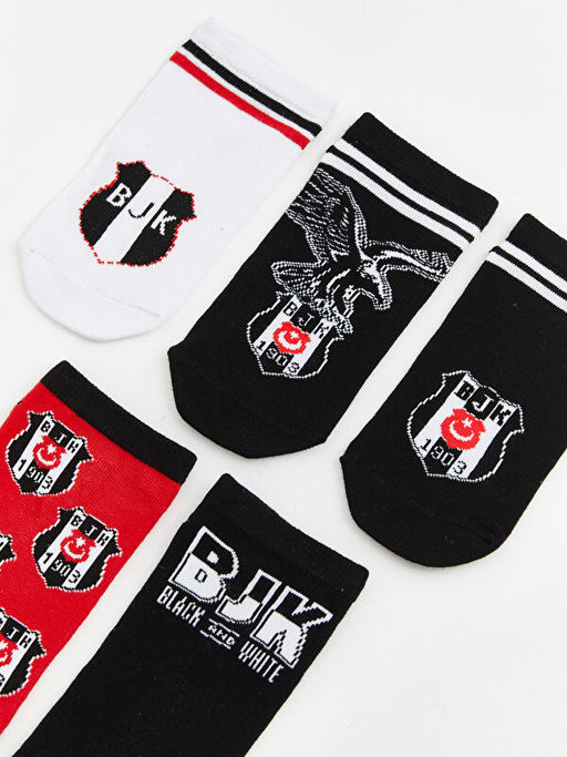 Be?ikta? Desenli Erkek ?ocuk Patik ?orap 5li