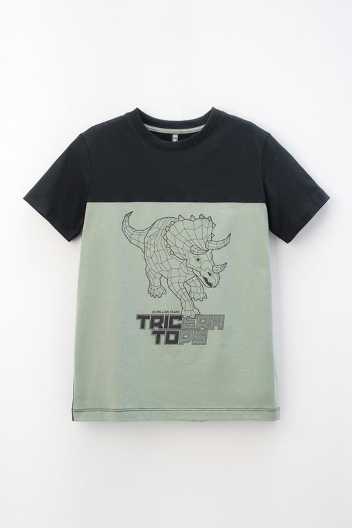 Футболка для мальчика Crockid КР 302159-1 из хлопка комбинированная  фото 2