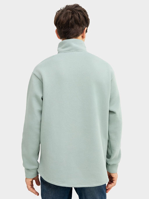 Свитшот мужской в серо-зеленом цвете