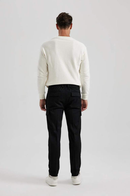 Прямые шерстяные брюки с карманами-карго Jogger - Defacto фото 7