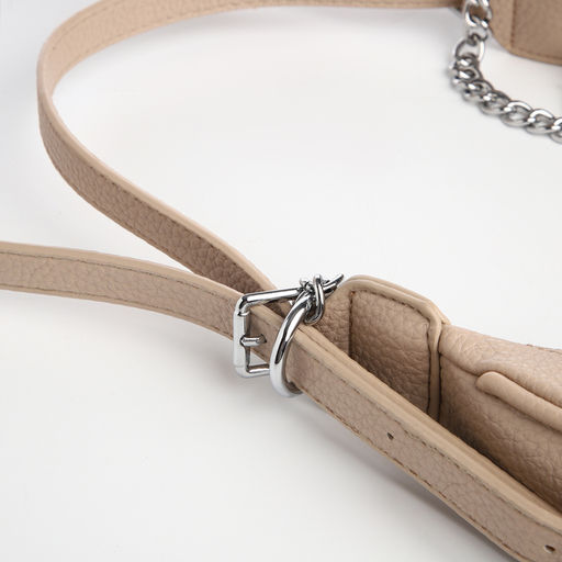 Сумка женская хобо на молнии, цвет бежевый - Textura фото 8