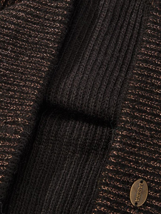 Шапка жен. кид-мох+альп+шерсть LB-N88037A black/bronze - Labbra фото 8