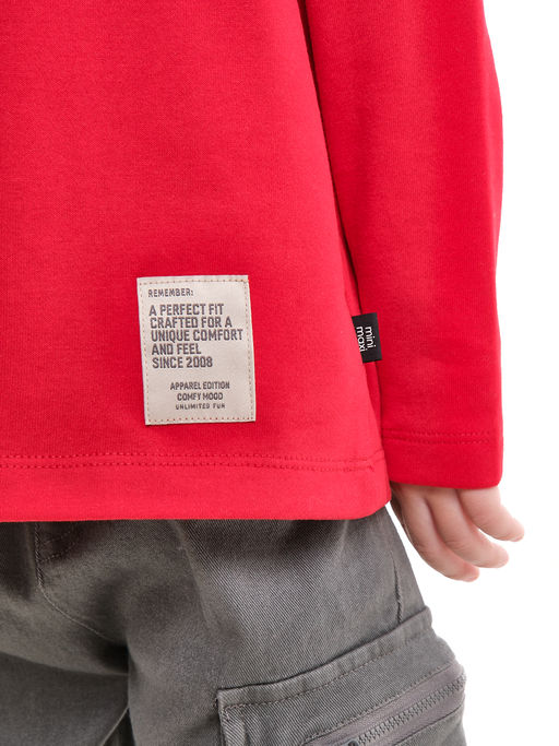 Толстовка для мальчика с шевроном 22-1124 темно-серый меланж - Mini maxi фото 19