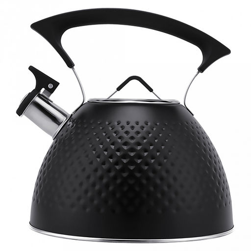 Чайник из нержавеющей стали "Linea Tea" 3л, д22,5см, h24см, со свистком, многослойное капсульное дно, нескользящая ручка, цветная коробка, "Regent" (Китай) Подходит для всех видов плит, включая индукционную