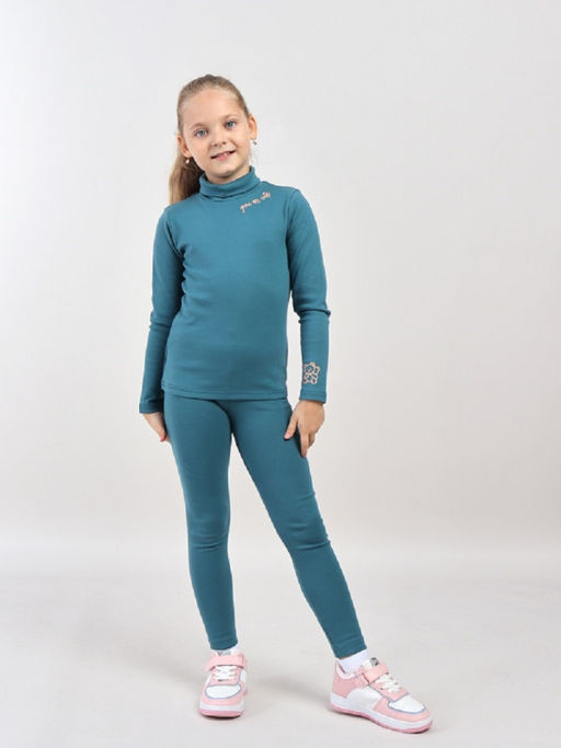 CRB wear / CWKG 70535-39-427 Брюки модель легинсы для девочки,морская волна  фото 3