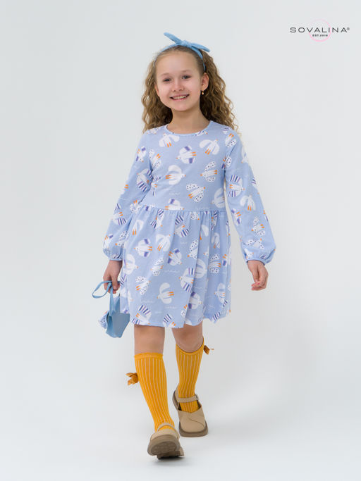 Платье Моана чайки на голубом ВБ - Sovalina фото 15